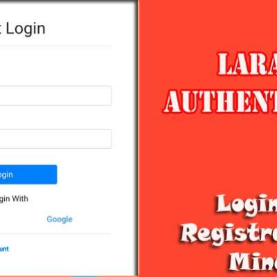 Laravel Authentication: Setting Up Login and Registration in Minutes