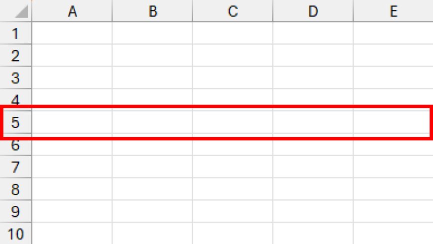 All About Row in Microsoft Excel