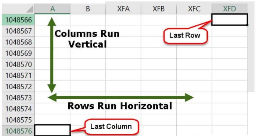 Differences Between Rows and Columns in Excel